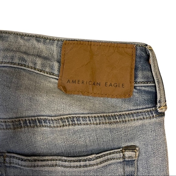American Eagle Faded Distressed Ripped Skinny High Rise Next Level Flex Jeans - Picture 8 of 9